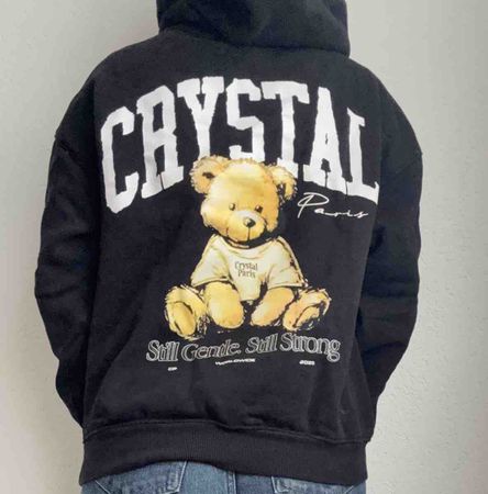 Kapuzenpullover Crystal Paris schwarz neuwertig
