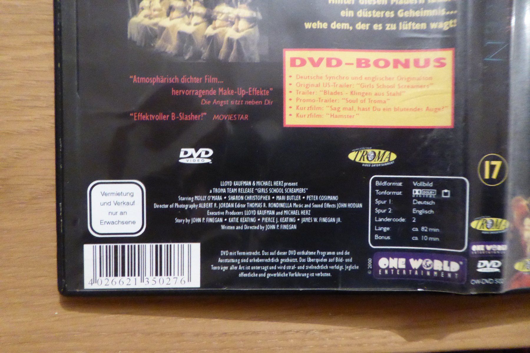 Alle DVDs: DVD Troma Killer Queen – Gebraucht aus Allschwil von Summelsarium 2