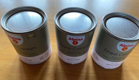 Neue Farbe, Alpina Finest Colours, edelmatter Lack, 750 ml