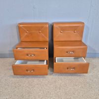 1970-80er Set Night-Stand Nachttisch mit Schublade