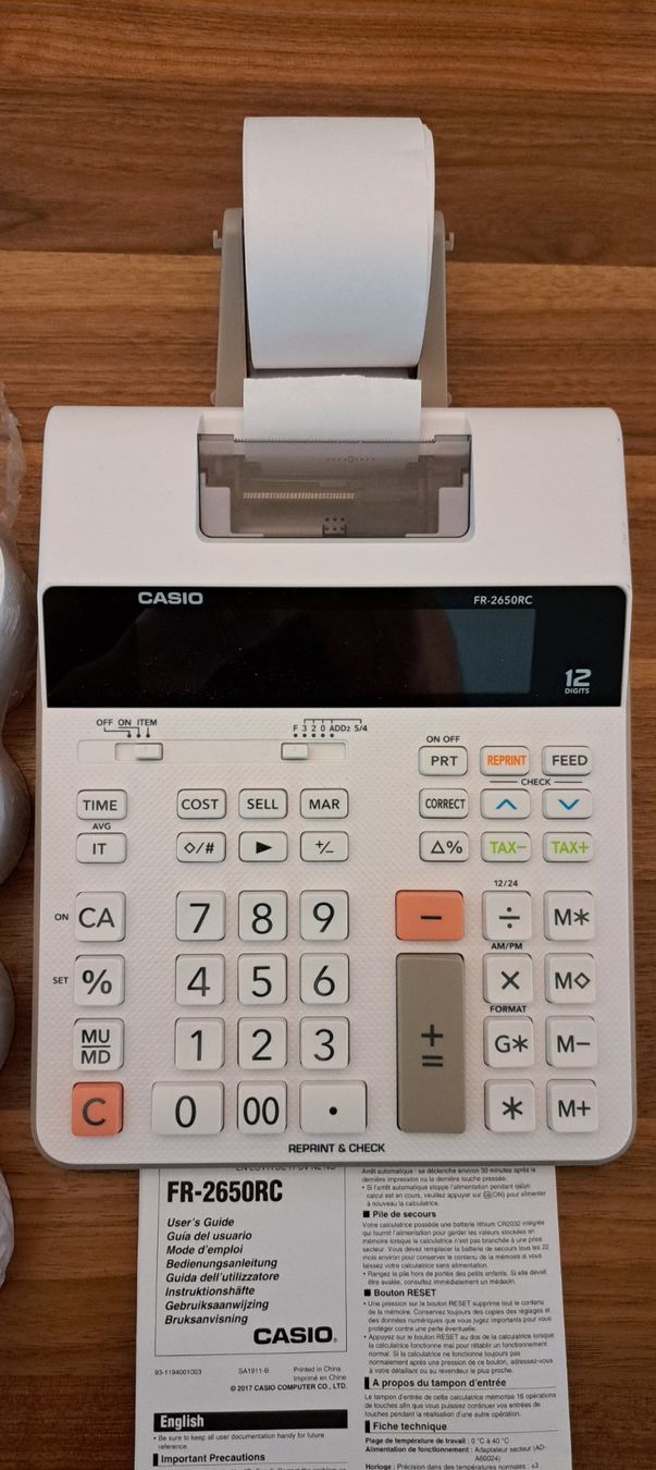 Casio Calcolatrici tascabili: CASIO FR-2650RC Druckrechner mit Papierrollen – Usato da Horw venduto da Himbi5 1