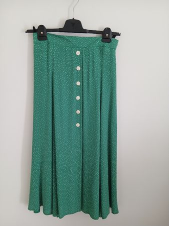 Vintage Divina Green Polka Dot Skirt Size 40