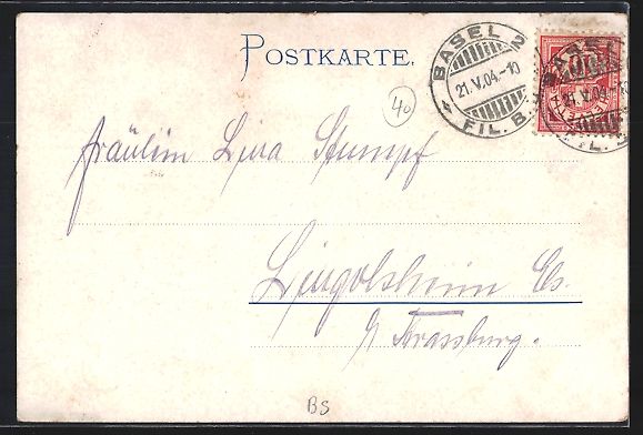 Cartoline postali: Passepartout-AK Basel, Centralbahnhof, B – Usato da Berlin venduto da bartko-reher 1