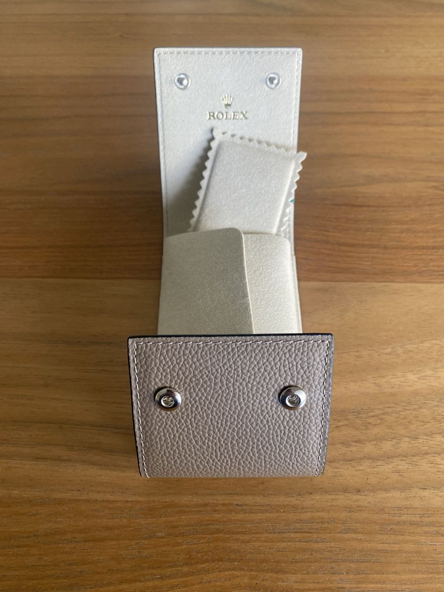 Scatole porta orologi: Étui de voyage Rolex taupe – Nuovo e nell'imballaggio originale da Lausanne venduto da Gabrie 1