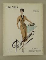 MODE, MODEZEITSCHRIFT LIGNES HIVER 57-58, ROBES DEUX-PIÈCES