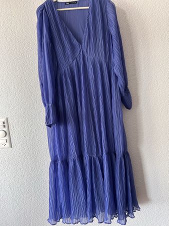 Zara Kleid, Gr. S bis M Lila, langes Maxikleid