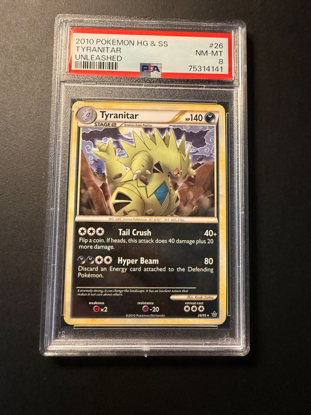 Pokémon Sammelbilder & Trading cards: PSA 8 TYRANITAR UNLEASHED HEARTGOLD & SOULSILVER #26 – Gebraucht aus Zürich von pokemon_cards 2