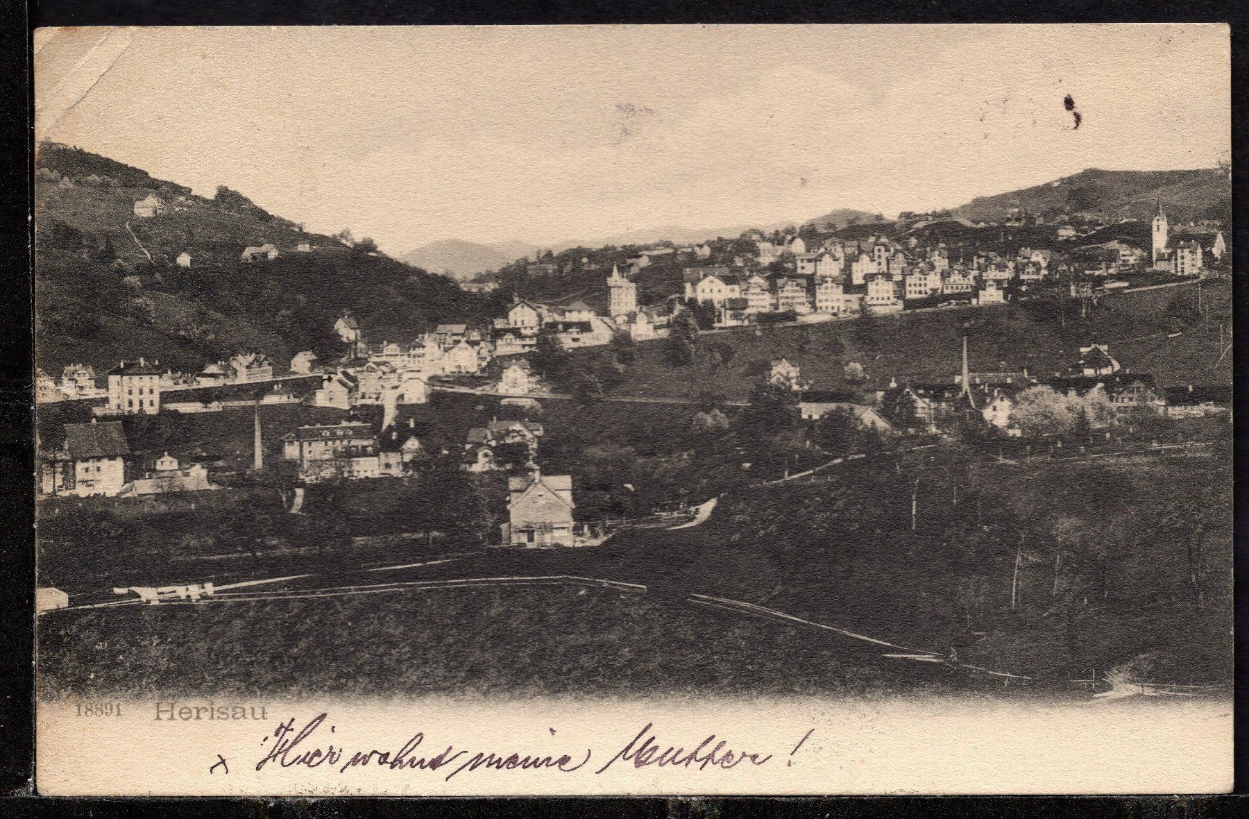 Ansichtskarten: HERISAU    Stp.  WALD 31.XII.12 – Gebraucht aus Aarau von kufi44