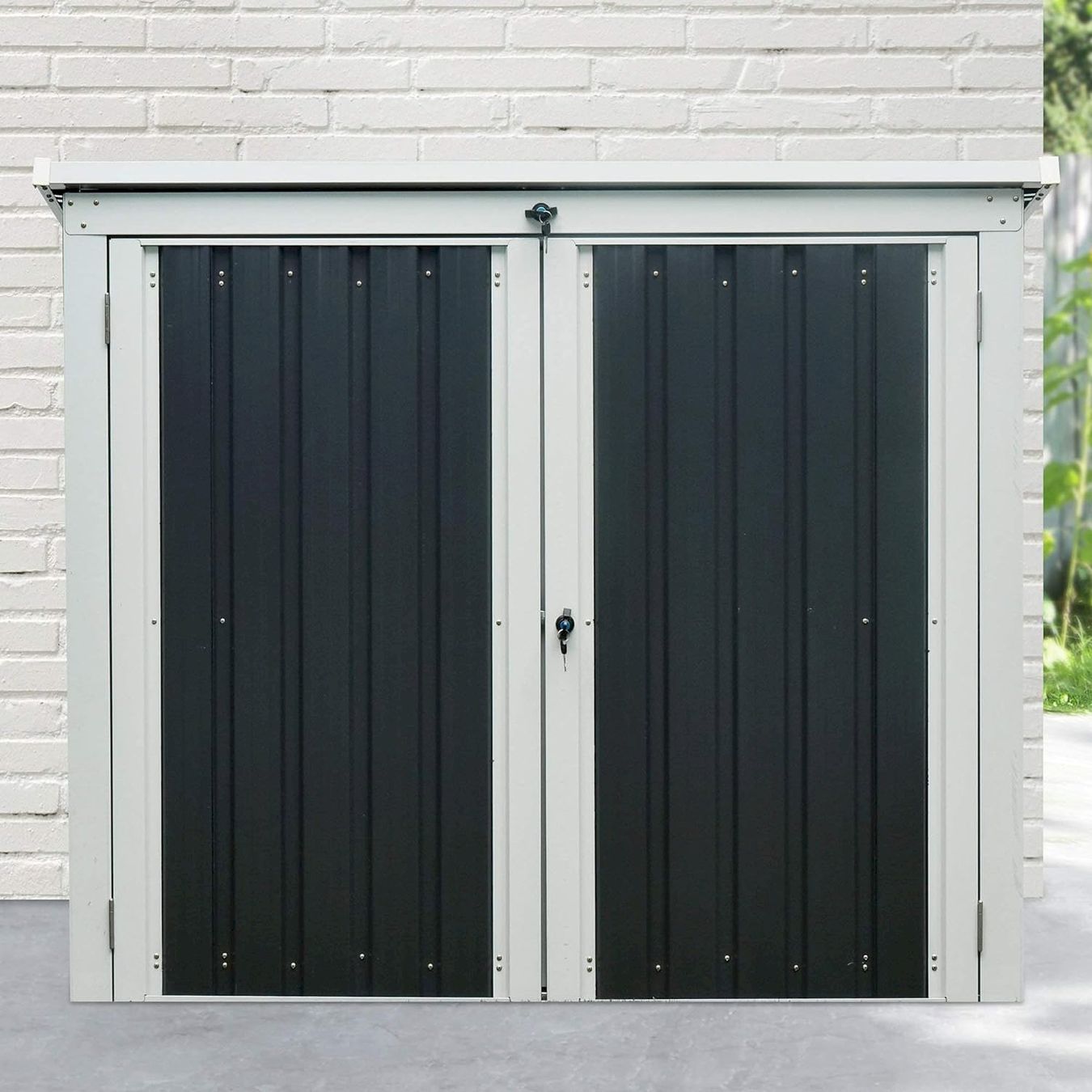 Casette da giardino & serre: Gartenschrank (158x101x134cm) Anthrazit – Nuovo e nell'imballaggio originale da Bottighofen venduto da zaap 1