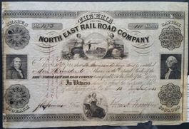 Aktie: The Erie North East Rail Road Company 1858
