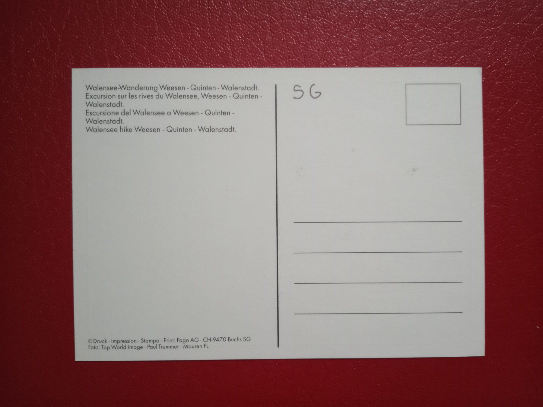 Cartoline postali: AK Abziehbild Partie am Walensee – Usato da Küttigen venduto da Melisch1000 1