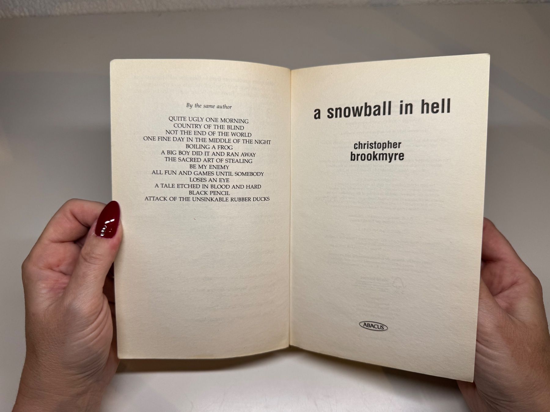 Libri: NOVEL: Christopher Brookmyre, A Snowball in Hell – Usato da Grosswangen venduto da English_books 2
