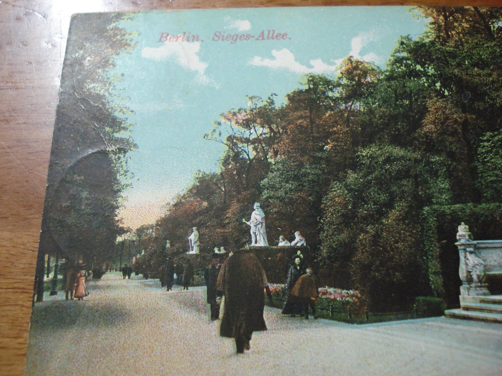 Ansichtskarten: Berlin, 1913, Sieges-Allee, farbig – Gebraucht aus Niederwil AG von morostahu 1