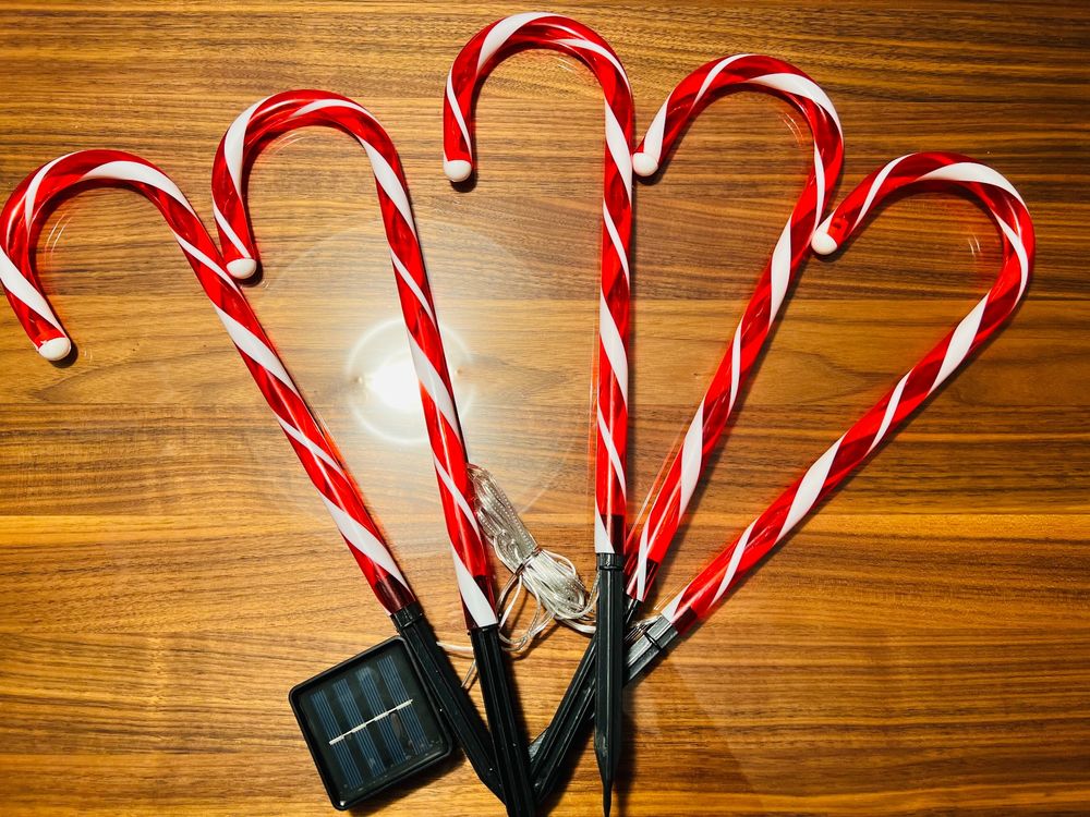 Weihnachtsdeko Zuckerstangen LED Solar Lampe Garten Kaufen auf Ricardo
