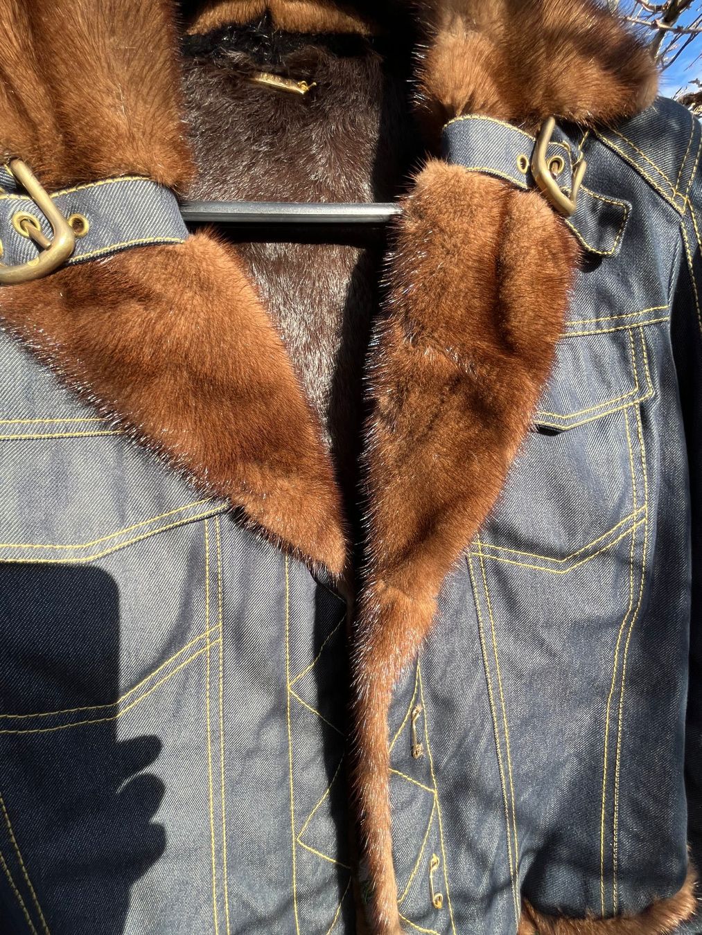 Roberto Cavalli Giacche: Roberto Cavalli - Nerz Jeans-Blouson – Usato da Basel venduto da Lancer4 4