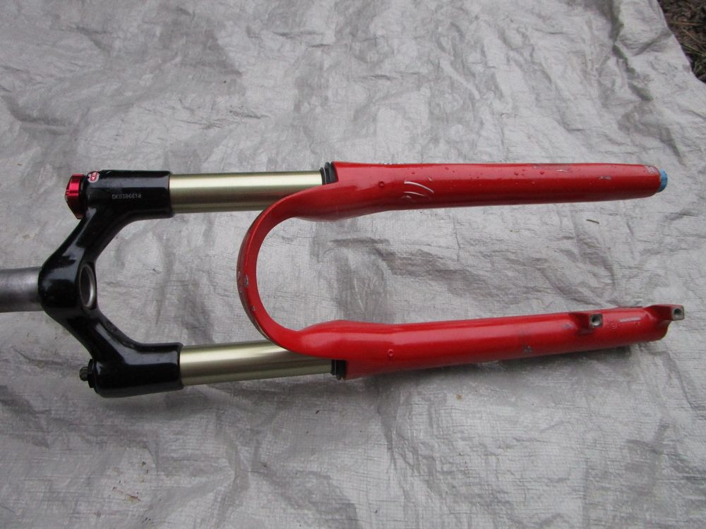 Forcella Bici MTB Rigida Cromata, 26", 1 1/8" Filettata, 157mm, Freni Cantilever, Usata Ma Sana