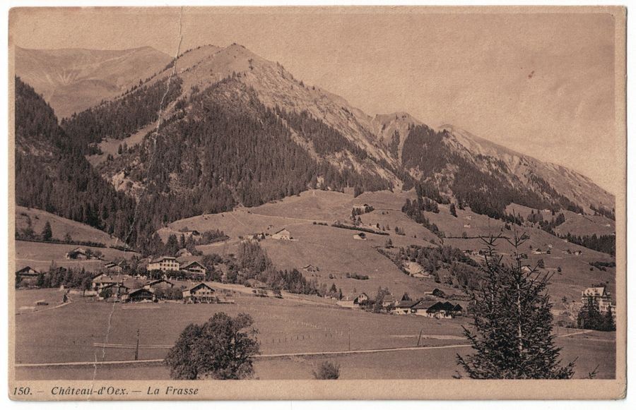 Cartoline postali: Château-d'Oex, La Frasse, circulée 1921 – Usato da Frauenfeld venduto da POML