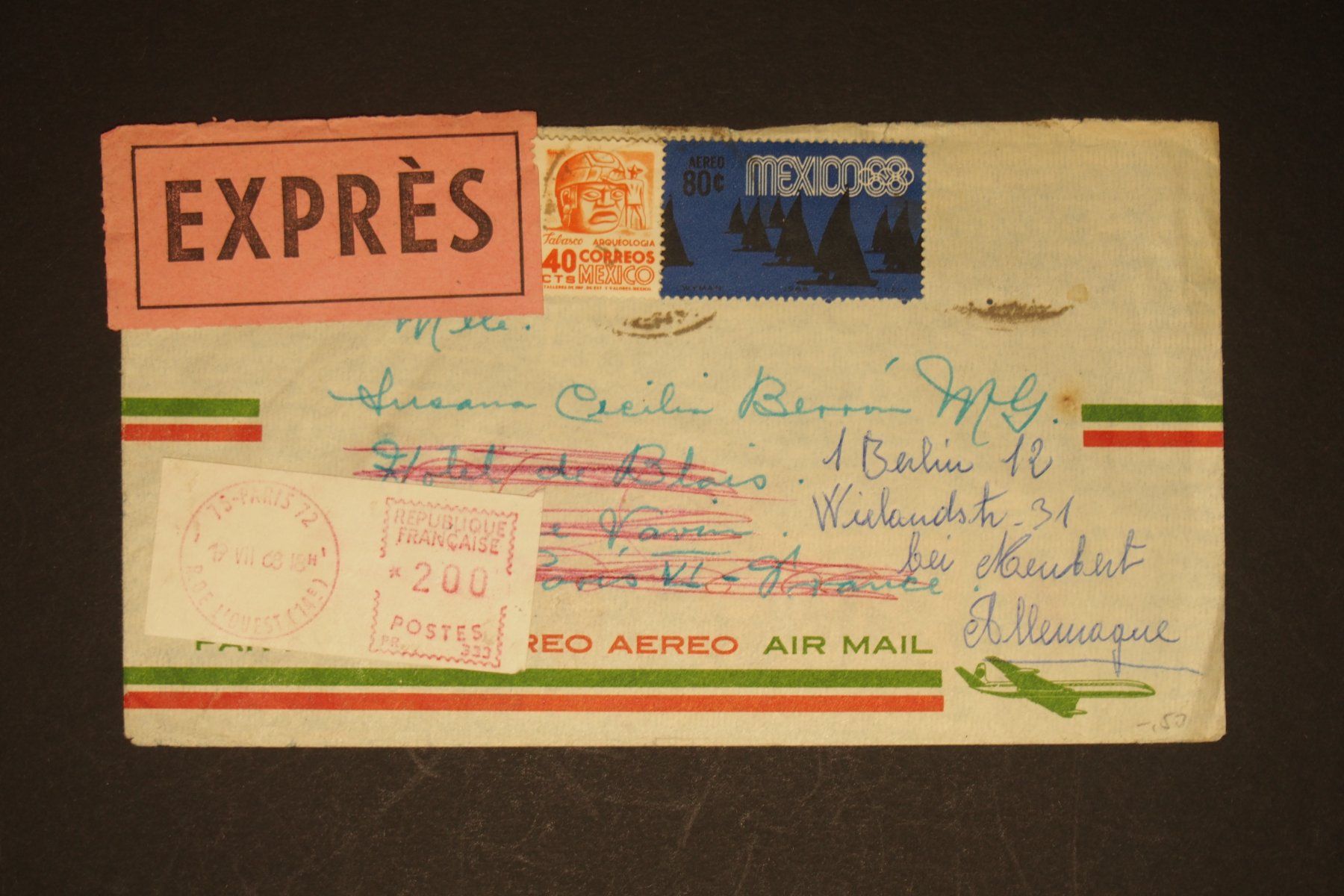 Tous les timbres: 1968 Bief Mexico (Flugpost) – D'occasion à Solothurn par and_fxw5
