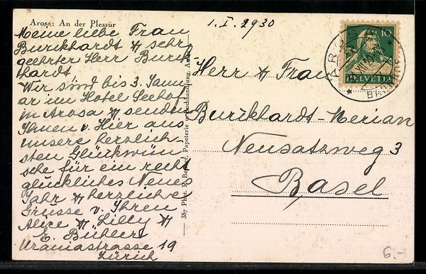 Cartoline postali: AK Arosa, An der Plessur – Usato da Berlin venduto da bartko-reher 1