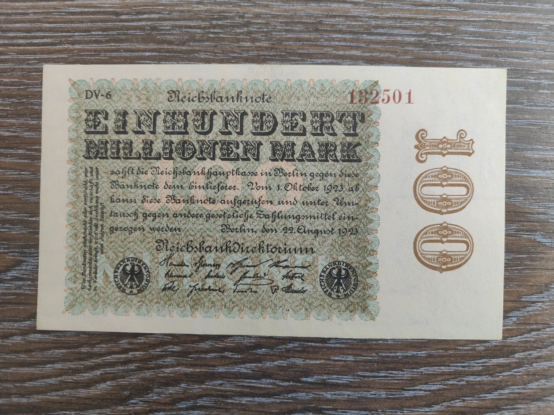 Billets de banque: 100 Mio. Mark 1923 !!!!!! – D'occasion à Flaach par Lonzo99