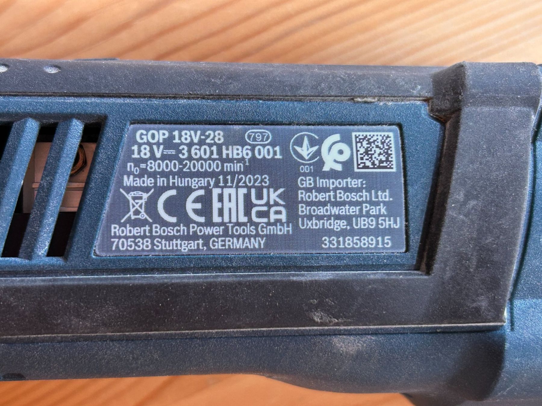 Bosch Tutti gli attrezzi: Bosch GOP 18V-28 Professional Solo Multitool – Usato da Magden venduto da DorotheaKL 1