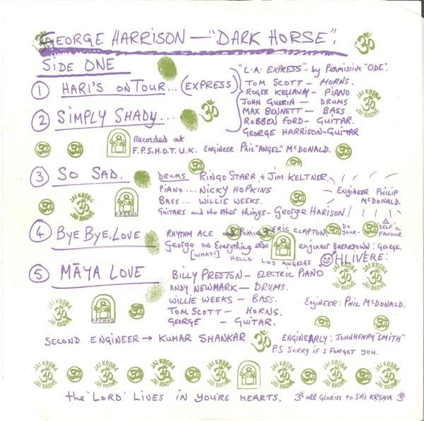 Vinyles: Harrison George: Dark Horse LP – Neuf (Voir description) à Steinhausen par Vilivinili 1