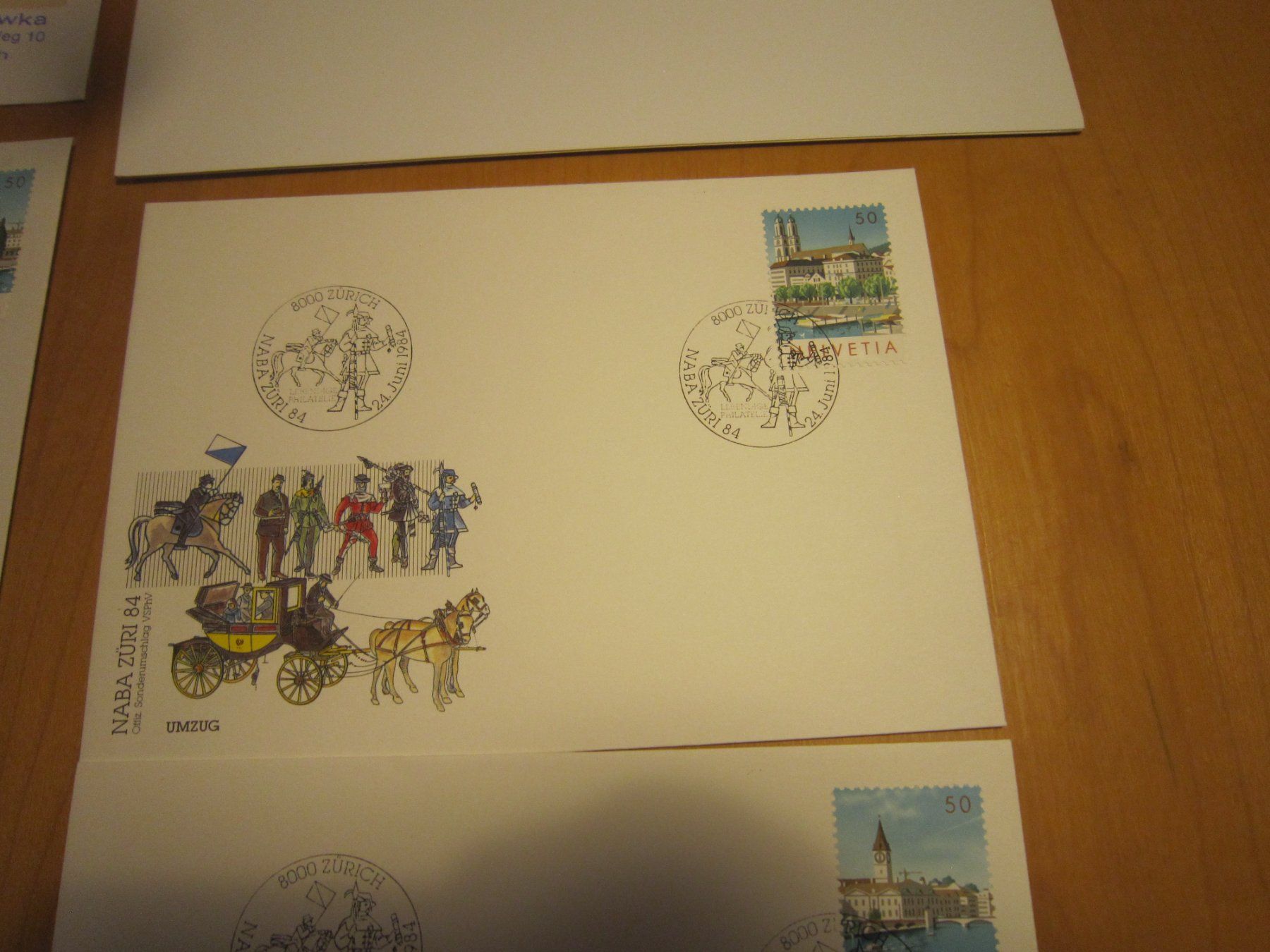 Alle Briefmarken: 1984 NABA Zürich verschiedene Variationen – Gebraucht aus Gordola von Polentaefung 2