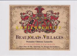 Etikette für Wein - Beaujolais-Villages (Ch. Lacarelle) /bd