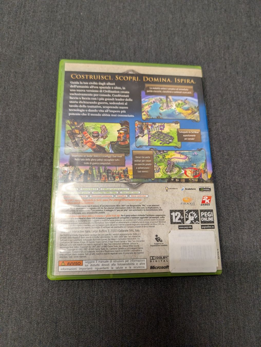 Giochi: Civilization revolution Microsoft Xbox 360 – Usato da Giubiasco venduto da Ticinerd 1
