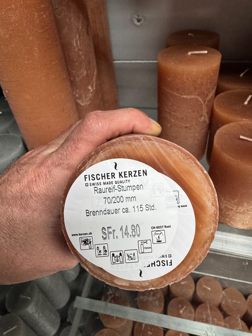 Candele: 082 Posten Raureif Kerzen hellbraun aus Liquidation – Nuovo (secondo la descrizione) da Derendingen venduto da Meisterstuecke 3