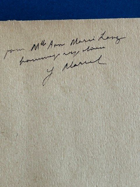 Bücher: Gabriel Marcel, Journal Métaphysique,  s i g n é – Gebraucht aus Bern von oregonzwei 1