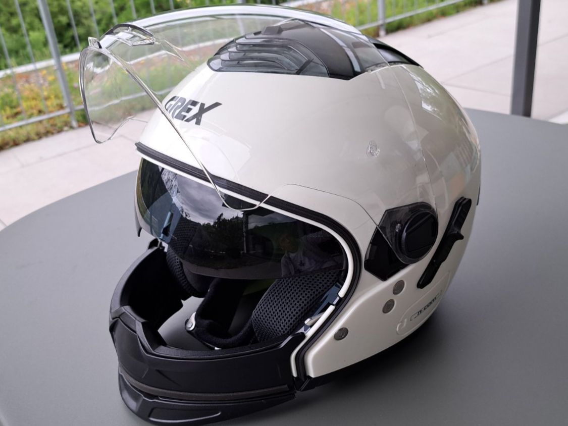 Caschi & visiere: Helm Grex G4.2 Pro Weiss in Swing-N-Com-Version, Grösse S – Nuovo (secondo la descrizione) da Nussbaumen AG venduto da Mflux 2