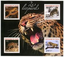 Block "Schneeleopard, Leopard, Nebelparder". Niger