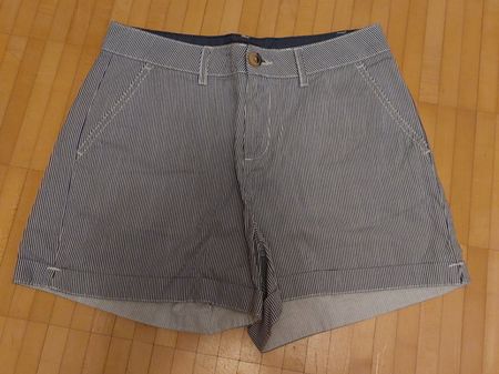 Sommer Shorts Gr. 34 blau/weiss gestreift