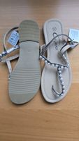 City Walk Sandale Gr. 37 mit Perlen, ungetragen