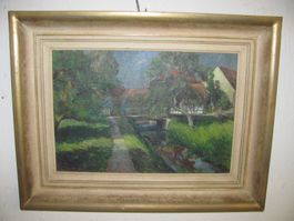 E. Fischli 1953 Ölbild Ölgemälde 45x59cm