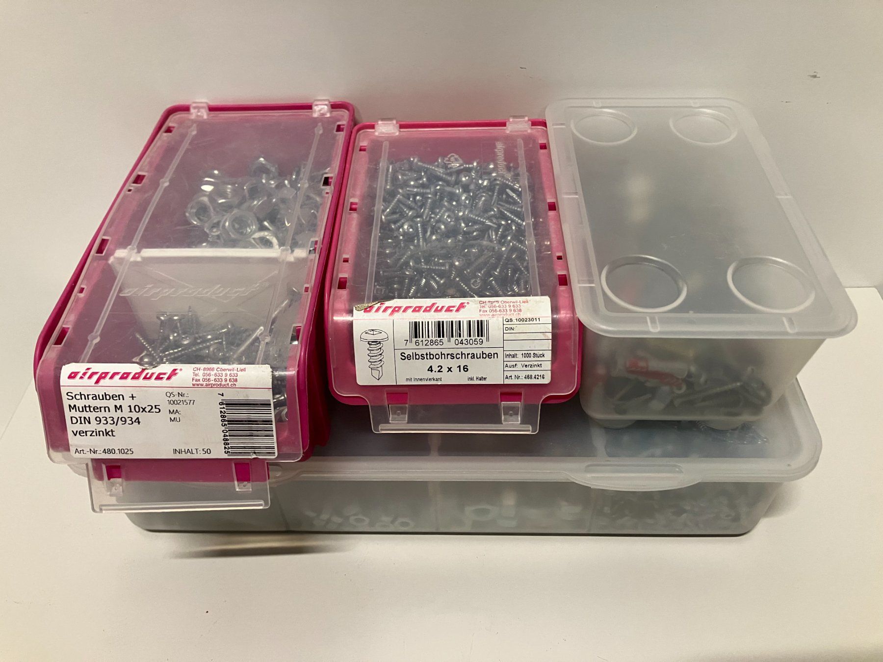 Alle Werkzeuge: Posten div. Schrauben u. Muttern inkl. Sortierboxen ab 1.- – Gebraucht aus Lichtensteig von Buy24International 5