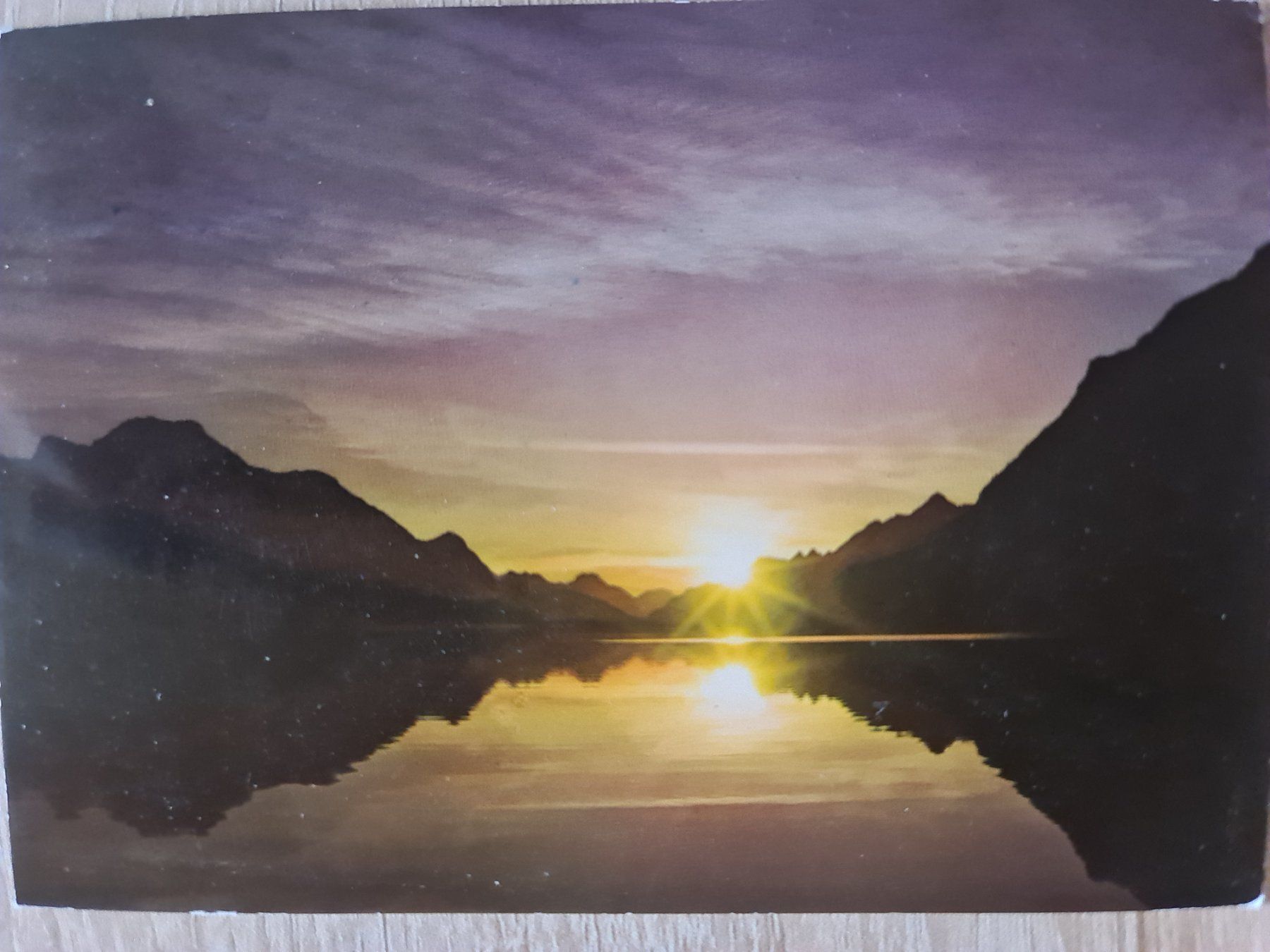 Cartoline postali: Ansichtskarte Sonnenuntergang Silvaplanersee 1969 – Usato da Dintikon venduto da Vexi