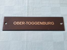 altes Metall Schild OBER - TOGGENBURG