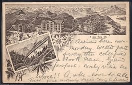 Vorläufer-Lithographie Rigi-Kulm, 1894,