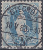 Stehende Helvetia 70A mit Vollstempel St.Croix