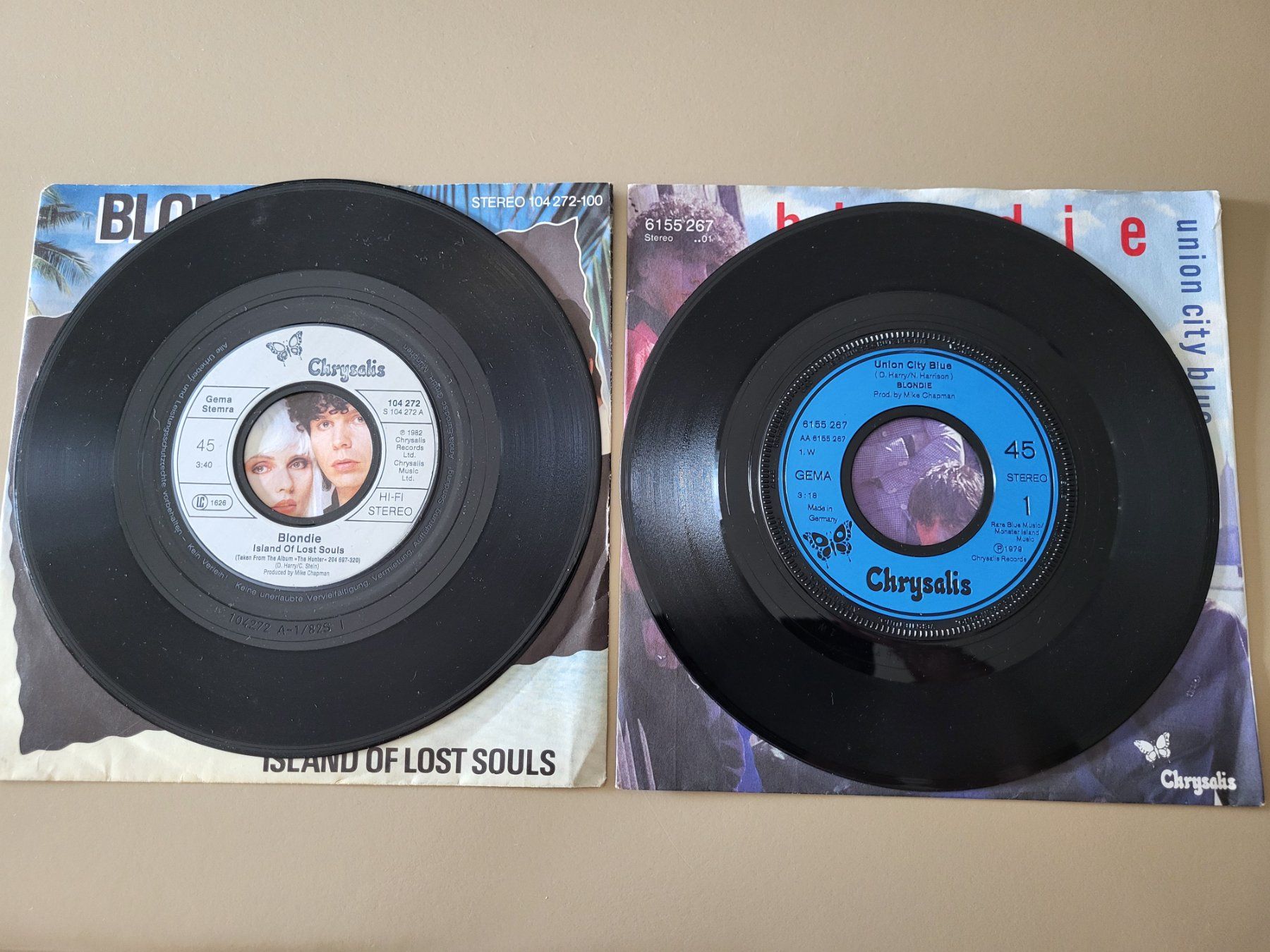 Dischi in vinile: BLONDIE - 4 Vinyl Singles - 1978 bis 1982 - Musikboxfutter – Usato da Wilen b. Wollerau venduto da 4banger 2