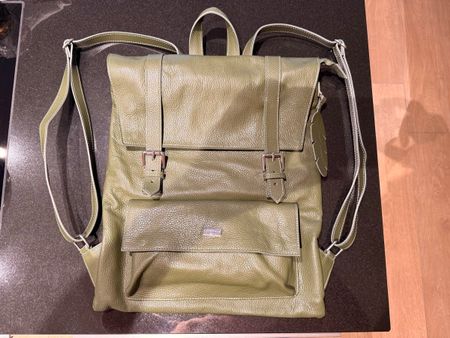 NEU Colibri Bag Leder Rucksack Military Green