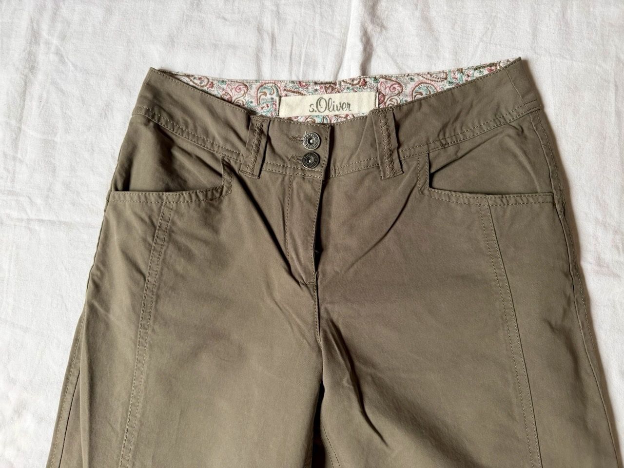 Pantaloni: s.Oliver, Damen-Cargohose, oliv, Gr. 36 – Nuovo (secondo la descrizione) da Basel venduto da Solaia28 1