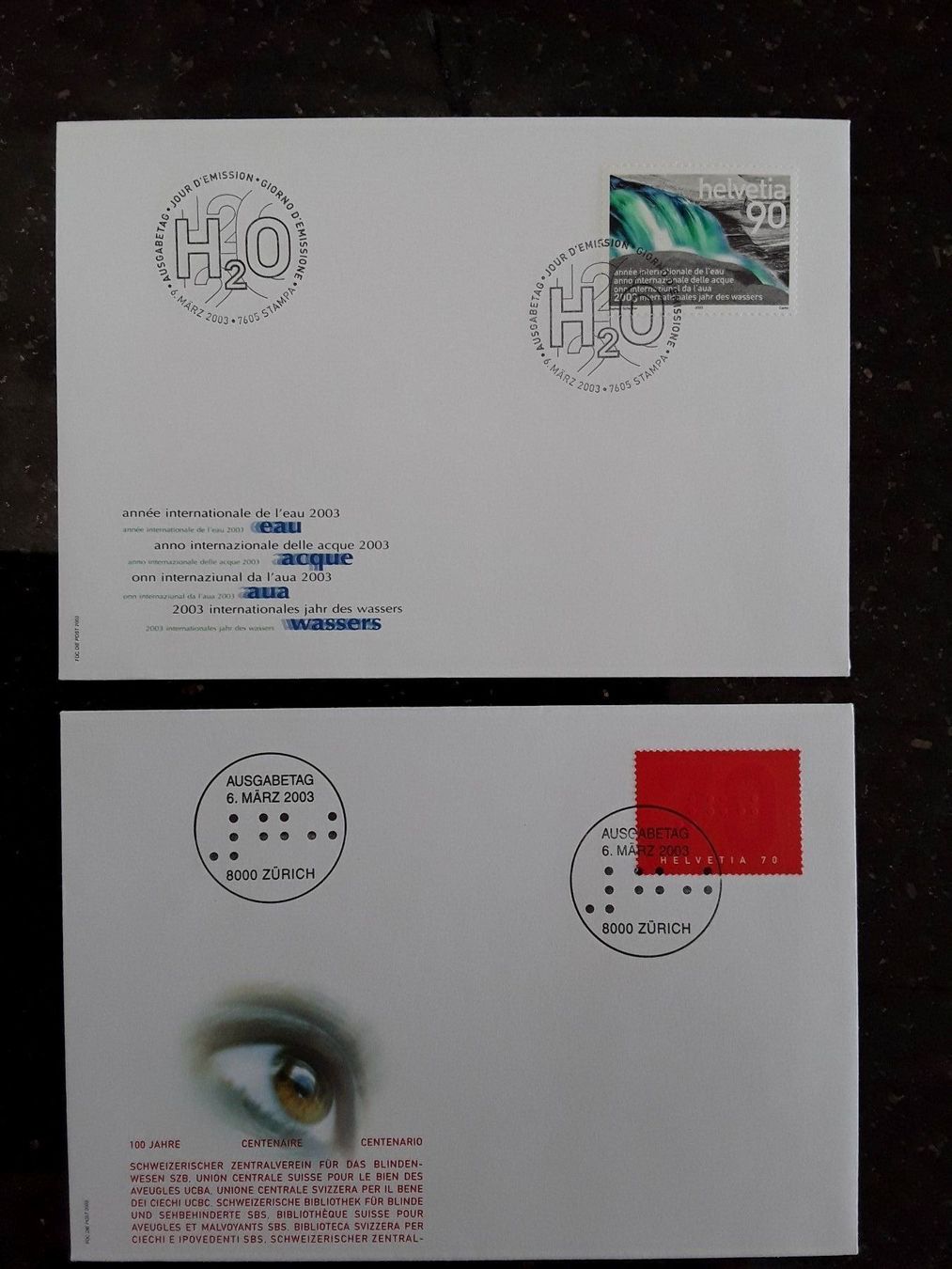 Tous les timbres: 2 Briefe FDC 2003 – D'occasion à Bazenheid par derdelorean01