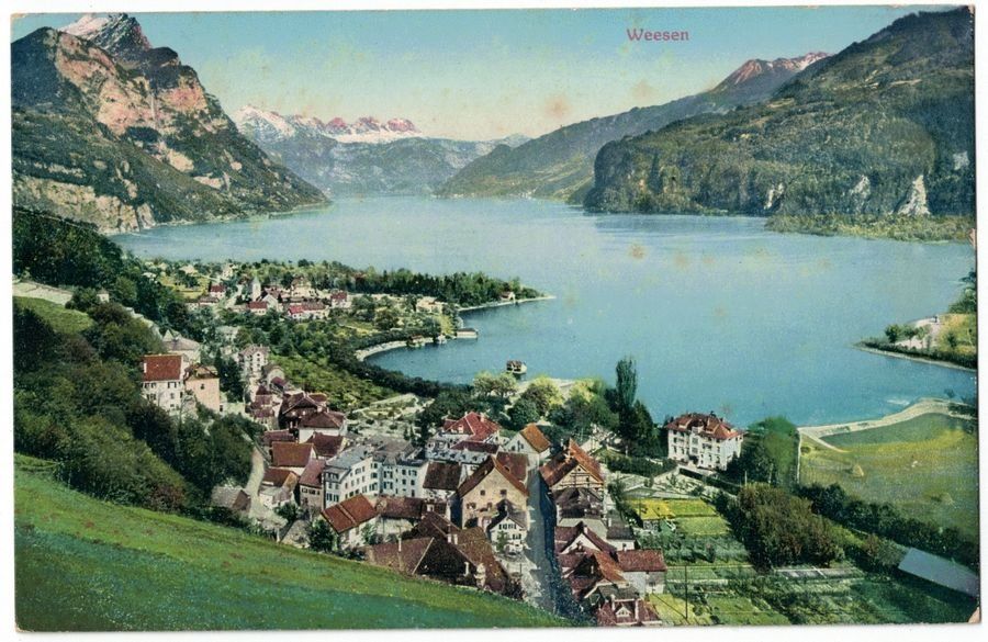 Cartoline postali: Weesen, gelaufen 1913 – Usato da Frauenfeld venduto da POML