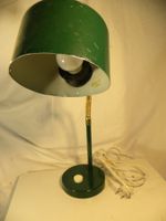 Alte Tischlampe grün mit schwenkbarem Hals