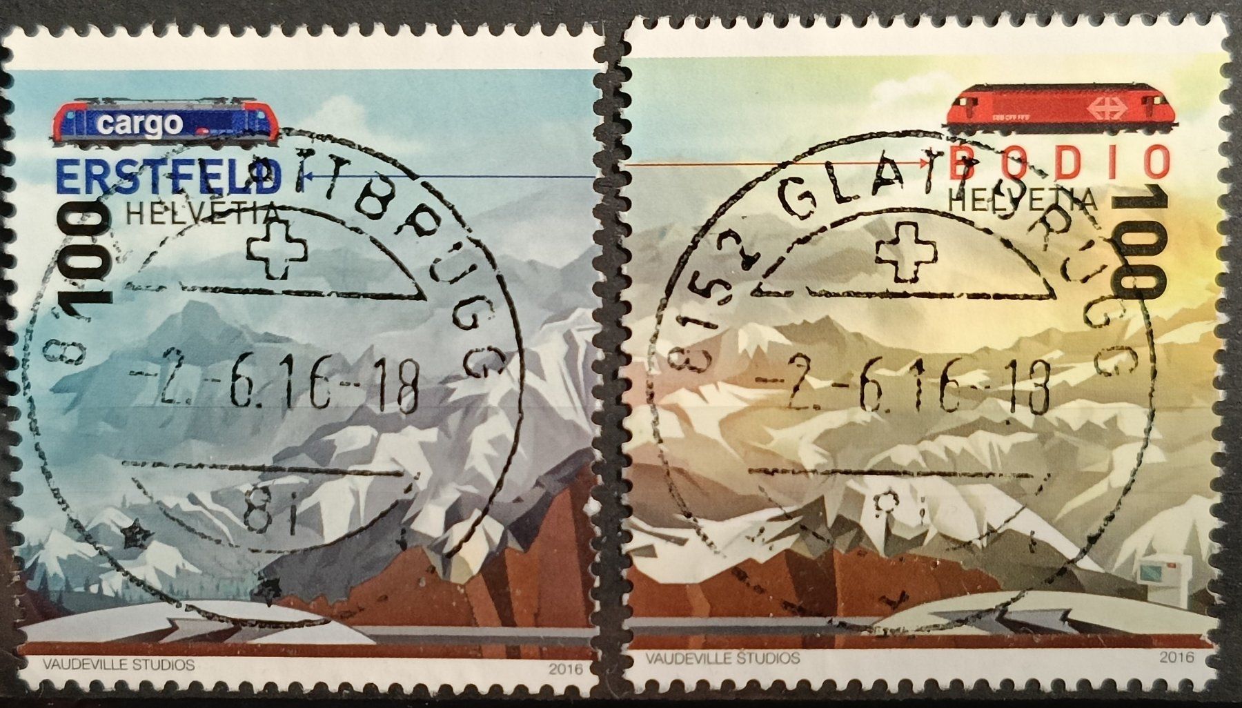 Tous les timbres: 2016 Gotthard Top Stempel – D'occasion à Dübendorf par goeggi79