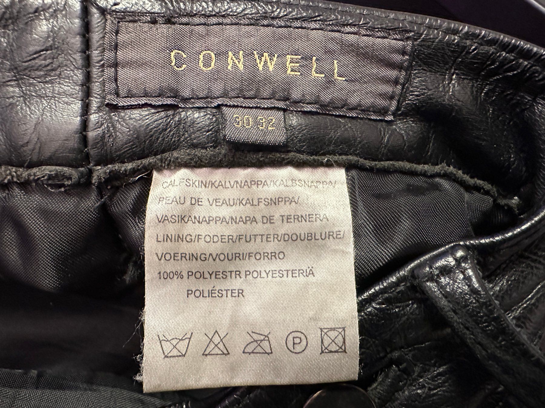 Pantaloni: Lederhose Conwell schwarz Gothic – Usato da Freudwil venduto da Feenland2010 3