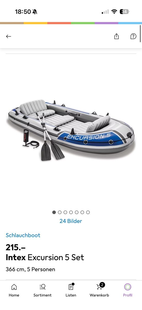 Barche: Schlauchboot Intex Excursion 5 Set – Usato da Seon venduto da imnemo